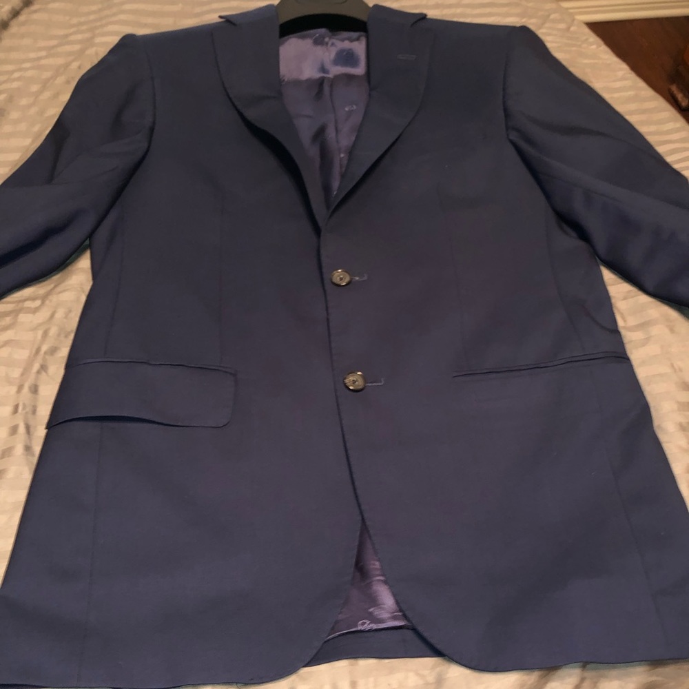 NWOT David Donahue “Ryan” Navy Blazer Super 150s